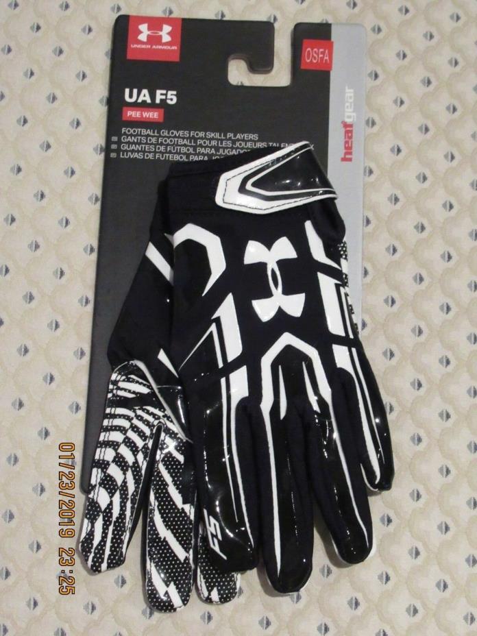 Under Armour UA F5 Pee Wee Boys Football Gloves Black