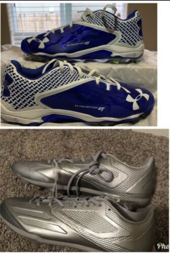 Under armour And Addidas Cleats Lot Of 2 Both Are Baseball Cleats Size 12