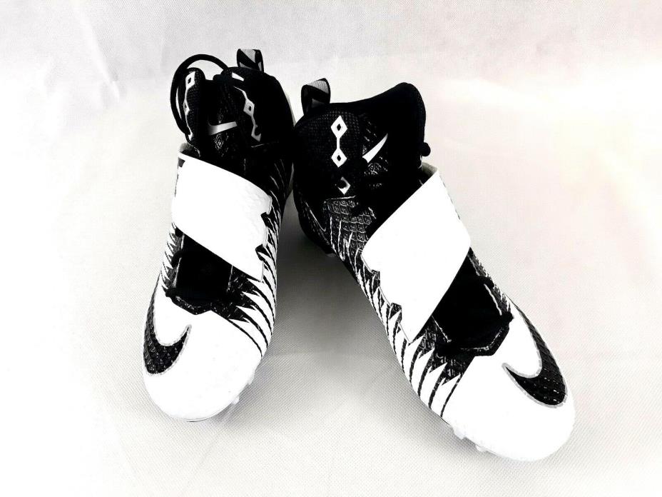 Nike Lunarbeast Pro Mid 3/4 TD Mens Football Cleats Size 13 White New