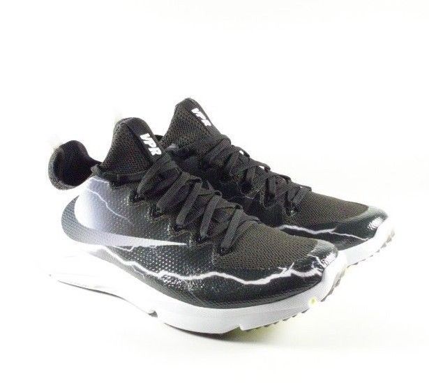 Nike Vapor Speed Turf Lightning Mens 10.5 Black White Pre-Game Shoes 847100-010