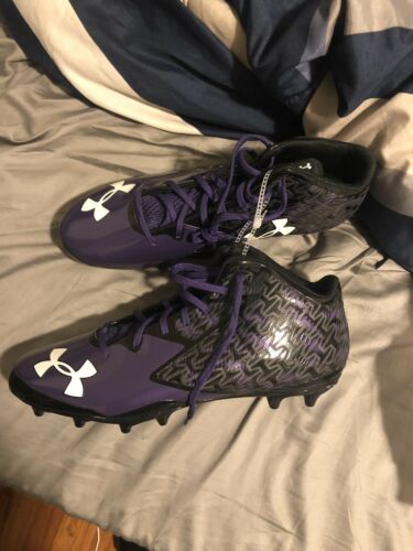 Under Armour Clutch Fit Nitro Purple Football Cleats Mens Size 13