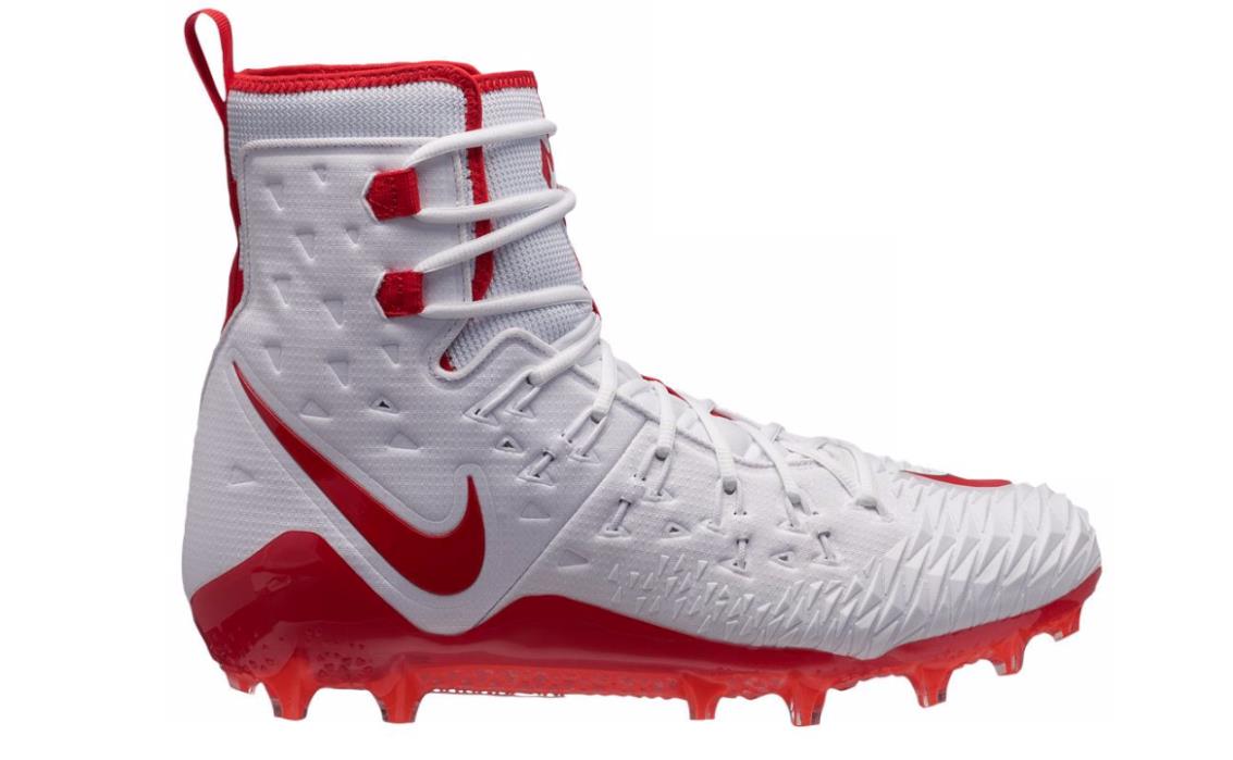 Nike Force Savage Elite TD White-Red Men's Football Cleats 9.5 (New)