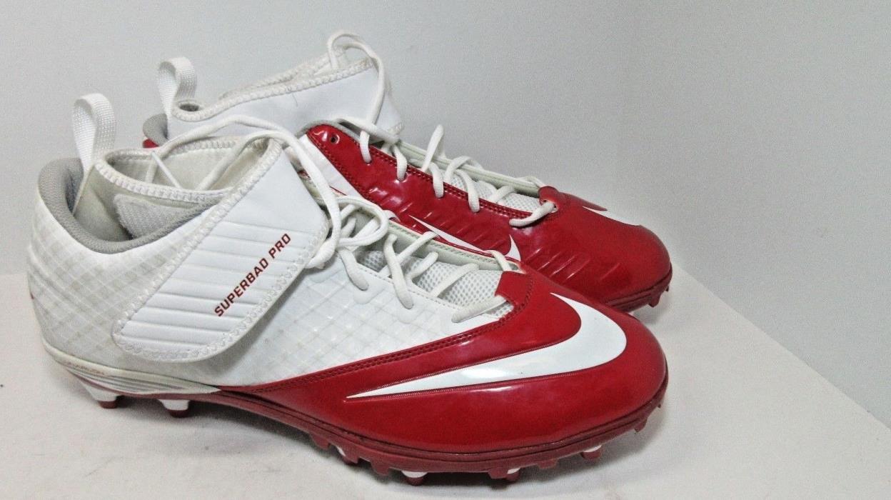 New Size 18  Nike Lunar Super Bad Pro TD  Football Cleats Red White