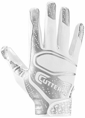 Cutters REV 2.0 Football Receiver Gloves S251 White Youth Sizes Medium #54G