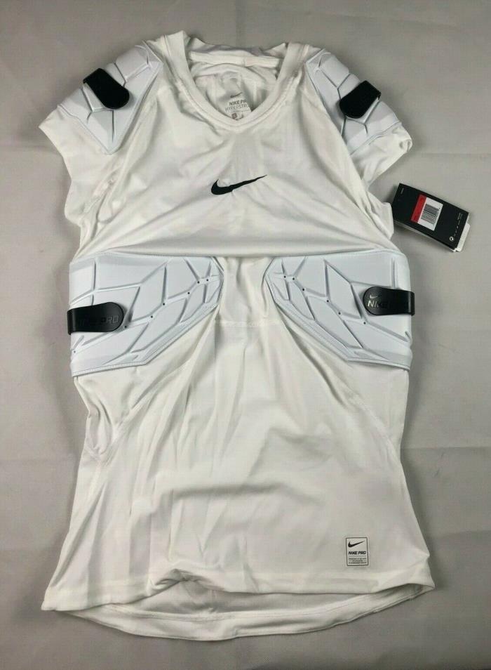 NIKE MENS LARGE HYPERSTRONG 4 PAD FOOTBALL WHITE TANK SHIRT TOP  AO6225-100 HS1