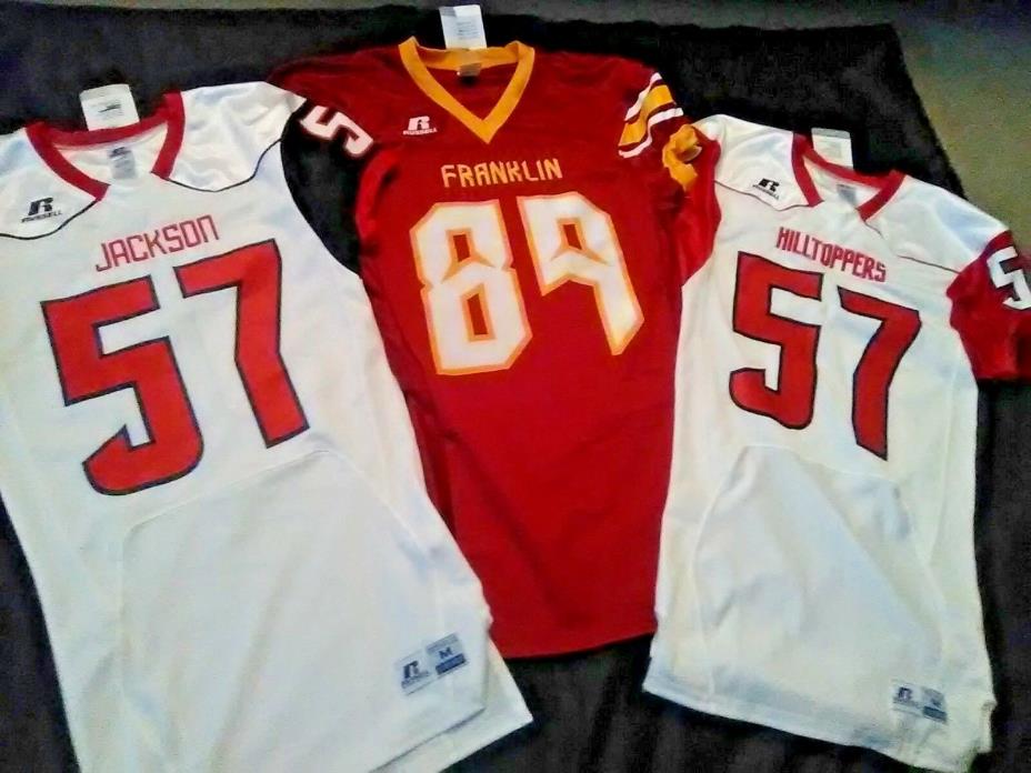 Lot of 3 NEW Russell Athletic Football Jerseys Pro Cut Game Issue Size Med NWT
