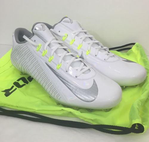 NIKE Vapor Carbon Elite 2.0 TD Football White Silver Volt 631425-101 Size 16