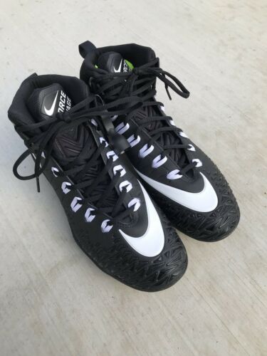 New Nike Force Savage Pro Mid D Football Cleats Detachable Stud Black Mens 11