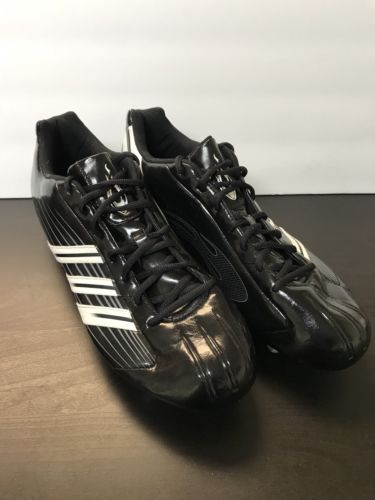 Men’s Football Cleats, Adidas, Black/White, Size 11.5