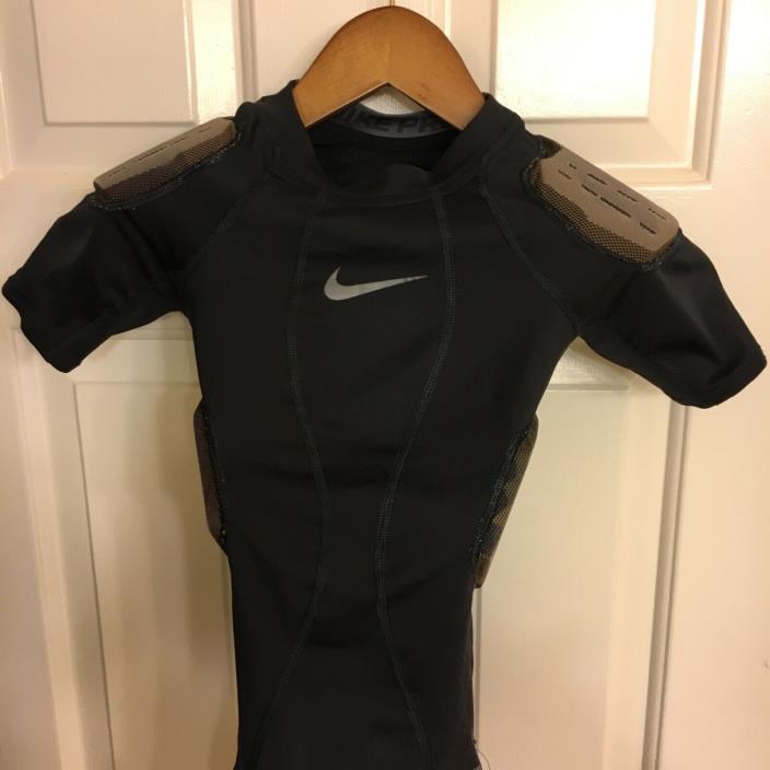 Nike Pro Hyperstrong compression padded sports under garment black size child sm