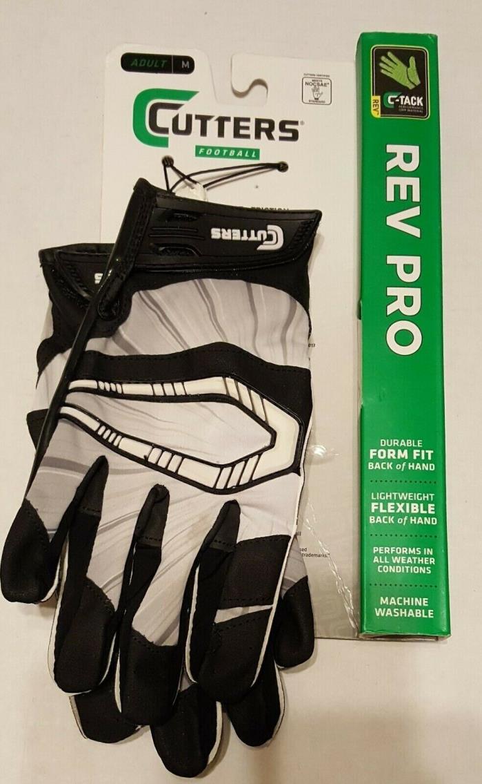 Cutters Gloves REV Pro Receiver Glove (Pair) Black Adult Medium New