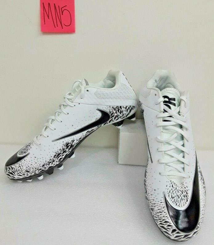 New Nike Vapor Speed 2 TD Football Cleats White Black 833380-100 sz 14 light
