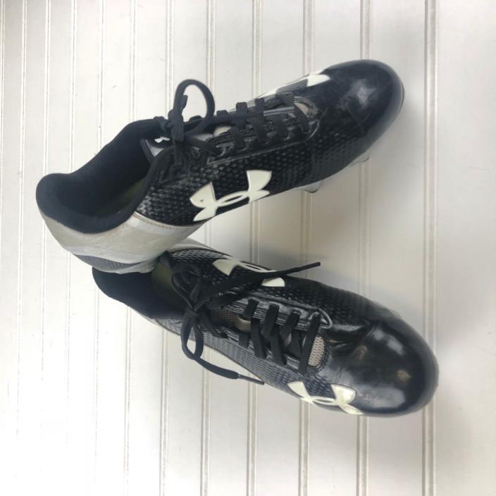 UNDER ARMOUR FOOTBALL CLEATS LOW TOP REMOVABLE CLEATS BLACK  SIZE 8