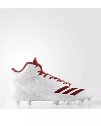 NEW Adidas Adizero 5-Star Mid 6.0 Football Cleats Size 15 White Red