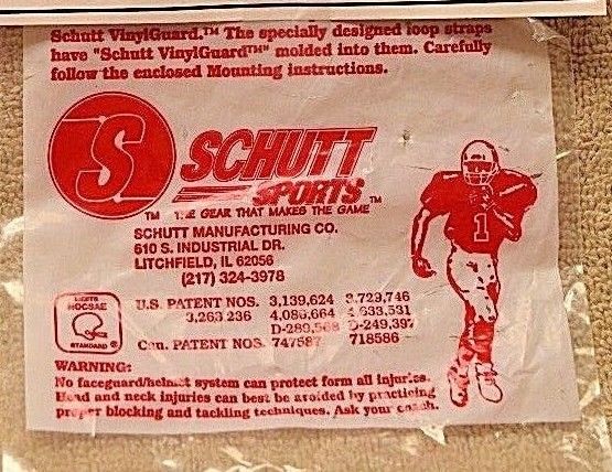 NEW Schutt Pro-Guard Clips & Hardware - dated late 1990's