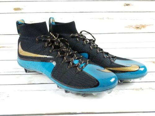 Nike Football Cleats New Sz 15 Vapor Untouchable CUL8R Carbon V Black Teal Gold