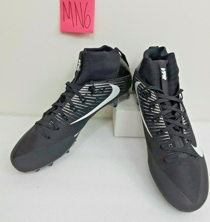 NIKE fly weave cleats sz 15 Football Cleats Black White 892680 010 mid top light