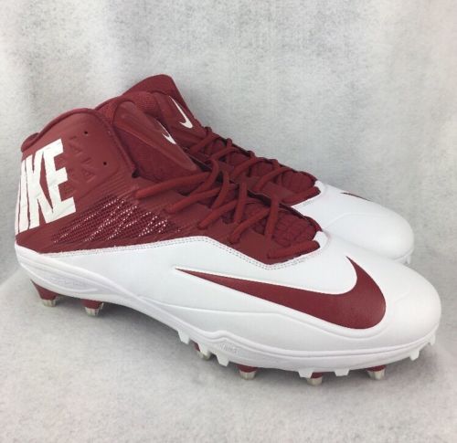 Nike Mens Football Cleats Size 17 Red Burgundy White 603368-161 368