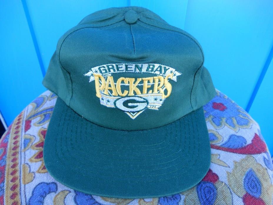 NEW GREEN BAY PACKERS VIntage Snap Back Hat Cap Cheesehead NFL Football OSFA