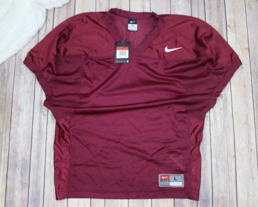NWT Nike Velocity 2.0 Football Practice Jersey Size L Cardinal Style 659179 $45