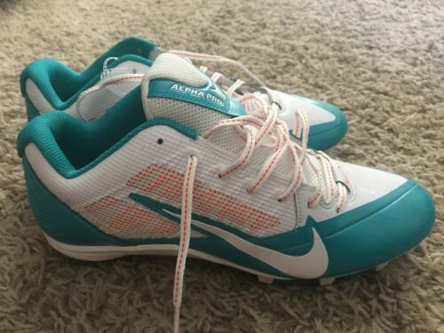 Nike Miami Dolphins Alpha Pro Mid 3/4 NIKE FOOTBALL Cleats Mens Size 12.5