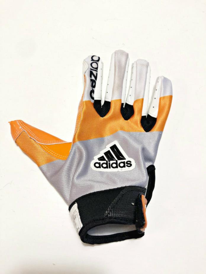 adidas adizero College Series Football Gloves UT Orange White SINGLE RIGHT HAND