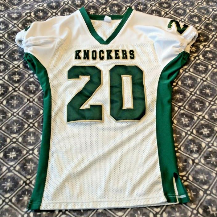 Flaw A4 White Green Football Jersey Adult M Medium Mesh Knockers 20 Shirt Top