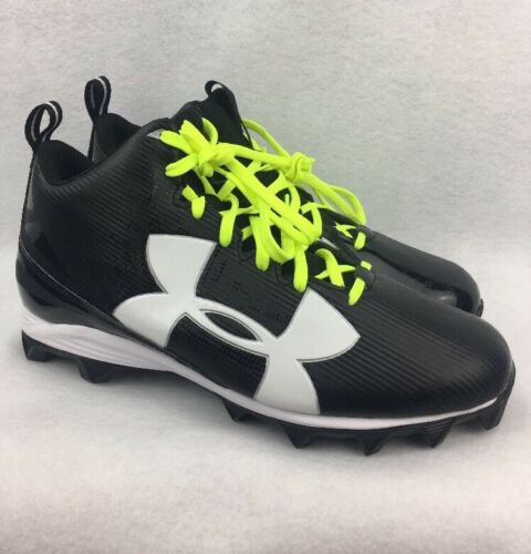 Under Armour Men's Cleats Size 13 Black White Armour Bound Football New O