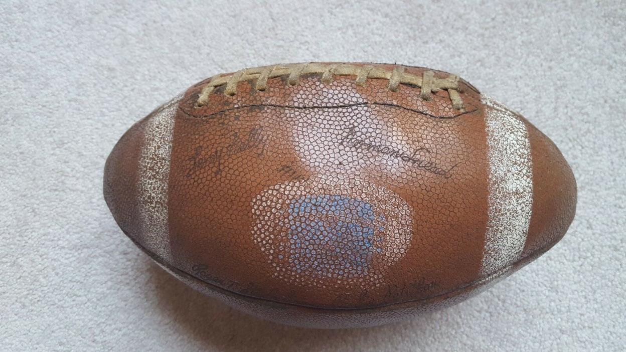 RARE VINTAGE OLD OFFICIAL KING COWHIDE FOOTBALL STAUBACH SNEAD KELLY PETITBON