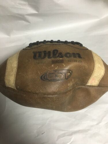 Vintage/Retro Game Used Wilson GST 1003 GST Leather Football * NCAA
