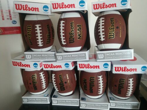 NWB Wilson NCAA Reaction Football Composite Material Official Size lot x7