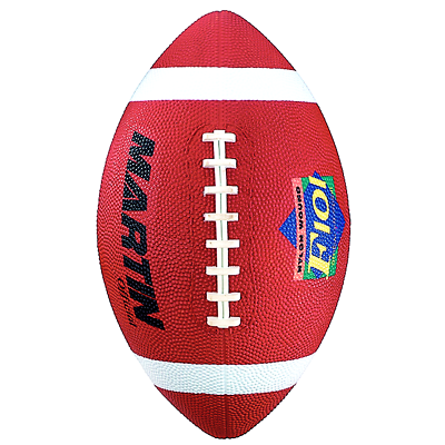 FOOTBALL OFFICIAL BROWN RUBBER NYLON WOUND