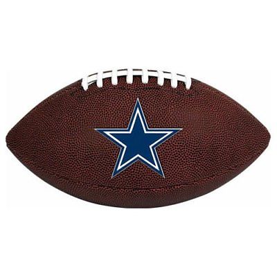 Dallas Cowboys NFL Football (Regulation Size) with display Tee, Brown Pebbled