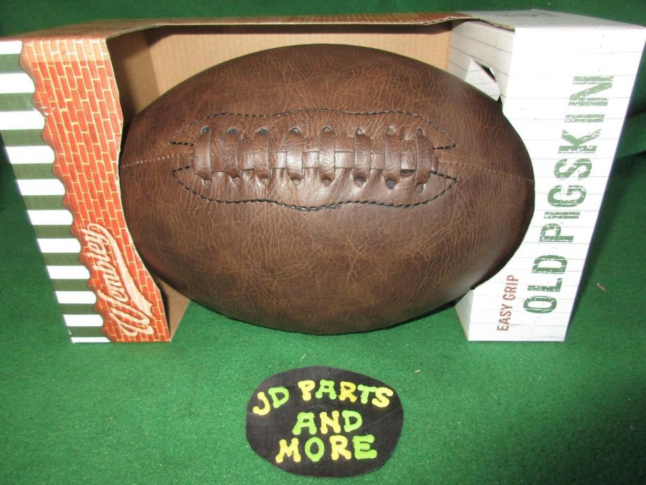 NEW IN THE BOX WEMBLY LIMITED EDITION OLD STYLE PIGSKIN FOOTBALL  41WEF36017