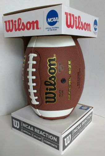 Lot of 4 Footballs Wilson Official NCAA Size Reaction Game Composite Age: 4 & Up