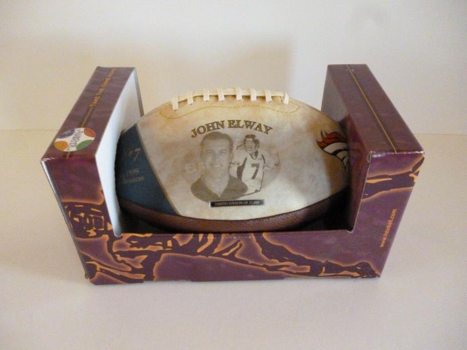 John Elway Denver Broncos Limited Edition Football 1983-1999