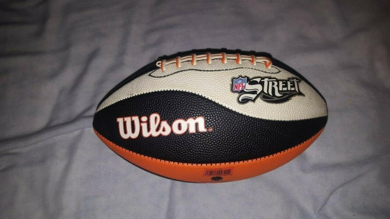 SUPER RARE Wilson NFL Street Football Black Orange & White Game Collectible