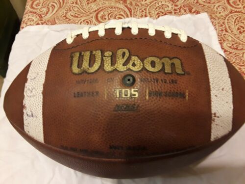 WILSON TDS 1205 NFHS LEATHER FOOTBALL OFFICIAL VIEW PAYMENT OPTION