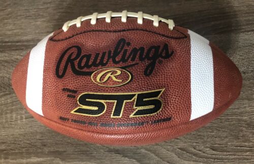 Rawlings Leather Football Soft Touch ST5 Gold NFHS Leather Football