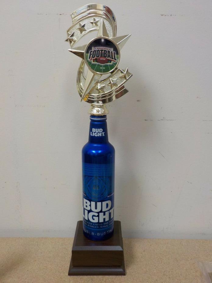Bud Light Fantasy Football award trophy, w/ engraving, 18