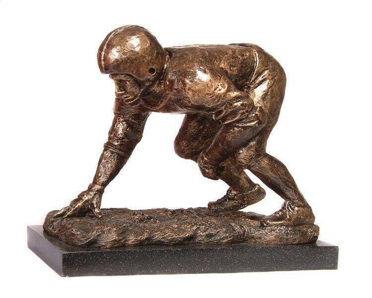 New Original Sculpture Lineman Football Trophy Award