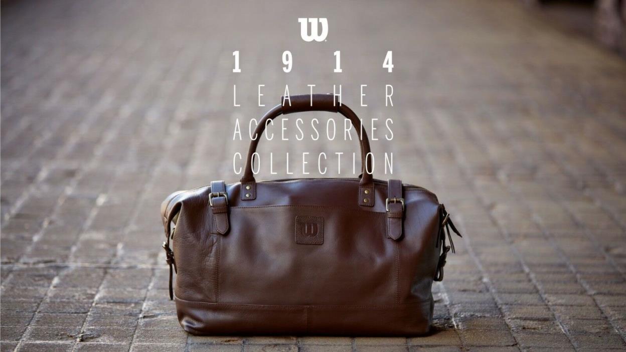 Wilson Sporting Goods 1914 collection leather weekend duffle bag-A2000 A2K