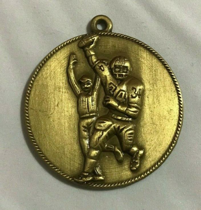 Vintage Football Number 34 Player and Referee Award Medal Touchdown