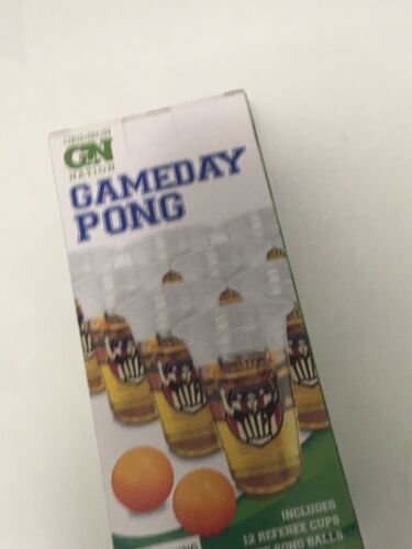 Gameday Pong Set Includes 12 15oz Referee Cups and 2 Orange Balls Party/Tailgate