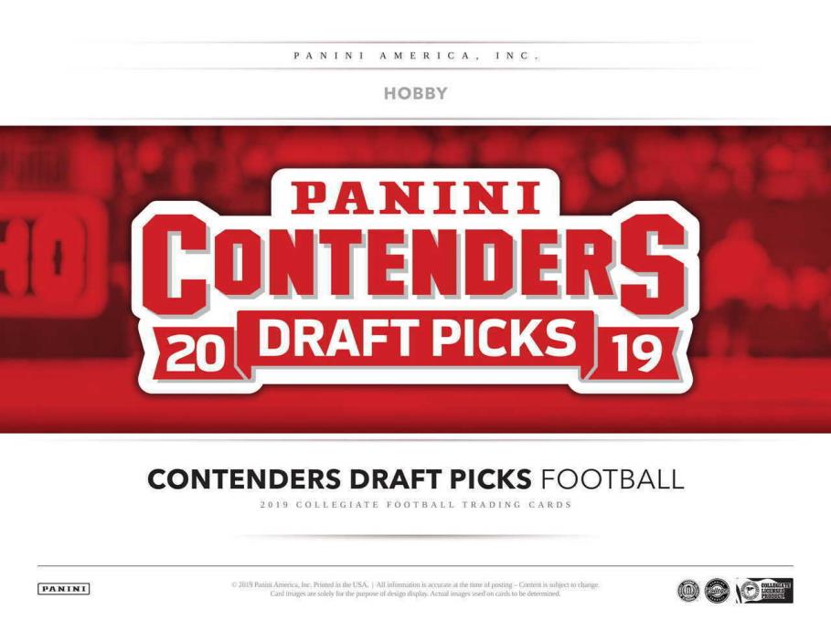 2019 Panini Contenders College Draft Picks Football Factory Sealed Hobby Box