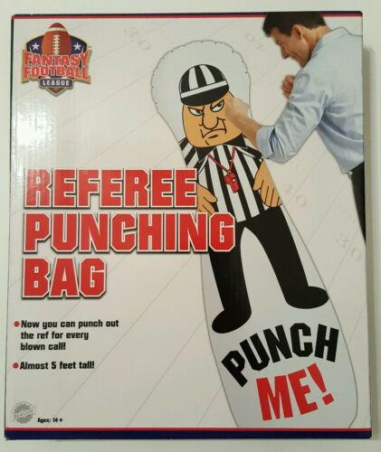 Fantasy Football League Referee Punching Bag New