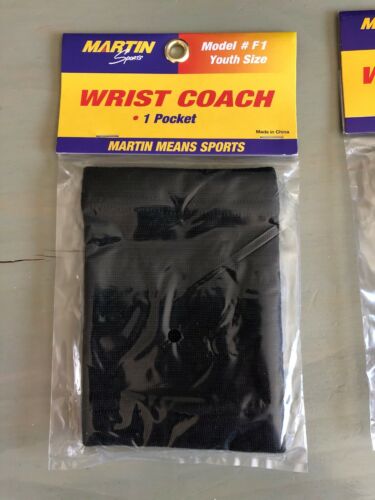 Martin Sports Wrist Coach - One Pocket - Model F1 Youth Size - Black Set Of 6