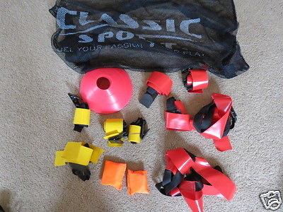 VGC Classic Sports flag football set - belts/flags for 9 kids + speed cones