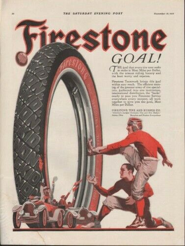 1916 FIRESTONE TIRE RACE CAR AUTO TRAIN ARMY AKRON ROAD9536