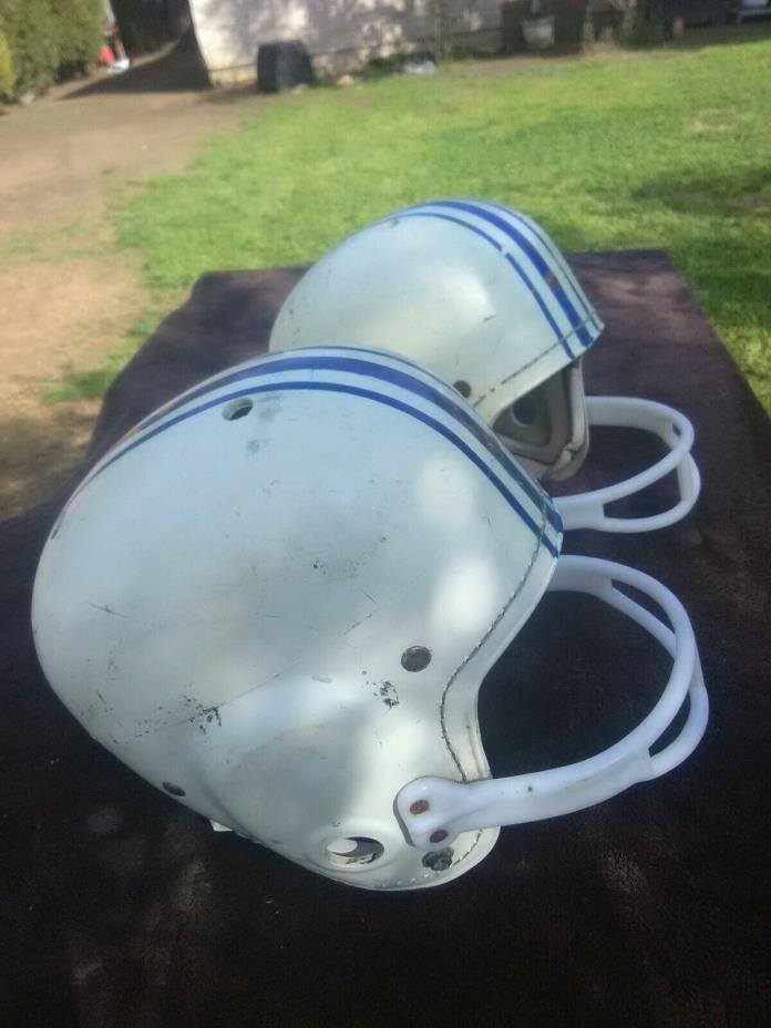 Vintage 1950's foremost Football Helmet pair